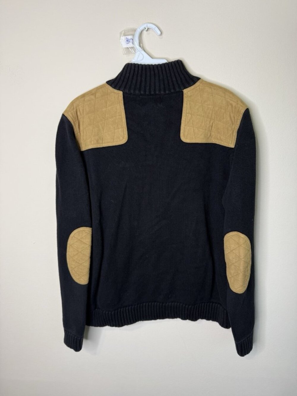 Vintage 90s Lauren Ralph Lauren Cardigan Swewater Elbow Patch Zip